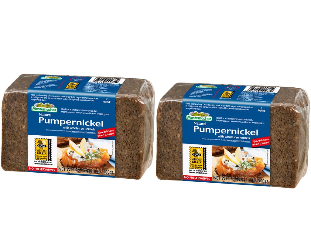 Product image of Mestemacher Whole Grain Pumpernickel Bread 17.6 oz 17.6 oz Pack of 2